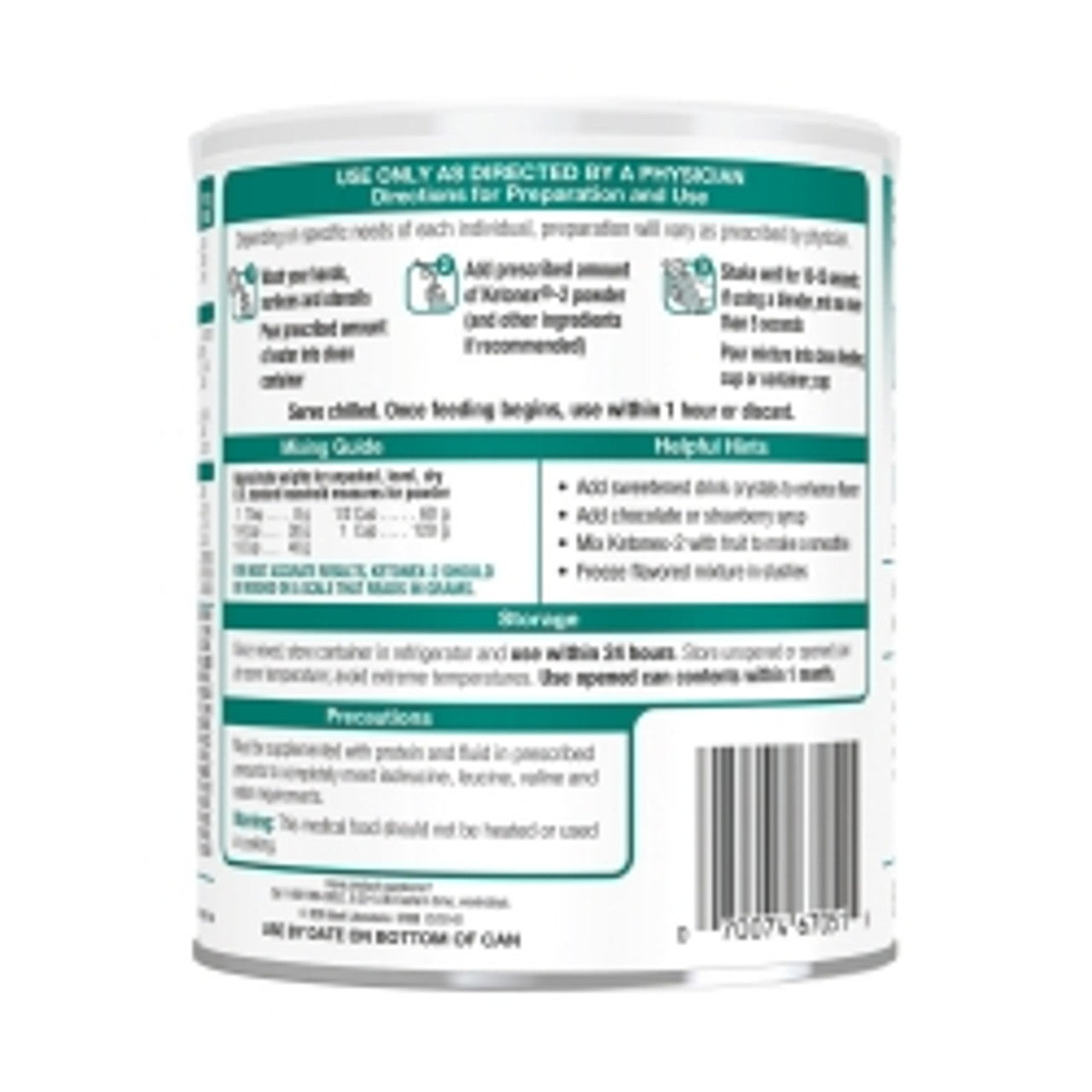 Oral Supplement Ketonex®-2 Unflavored Powder 14.1 oz. Can (M-1178100)