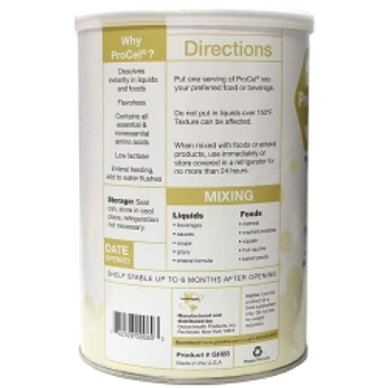 Oral Supplement ProCel® Unflavored Powder 10 oz. Can (M-671489)